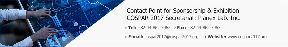 Contact Point for Sponsorship & Exhibition COSPAR 2017 Secretariat